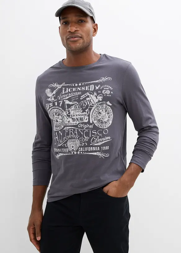 T-shirt manches longues 100% coton, bonprix