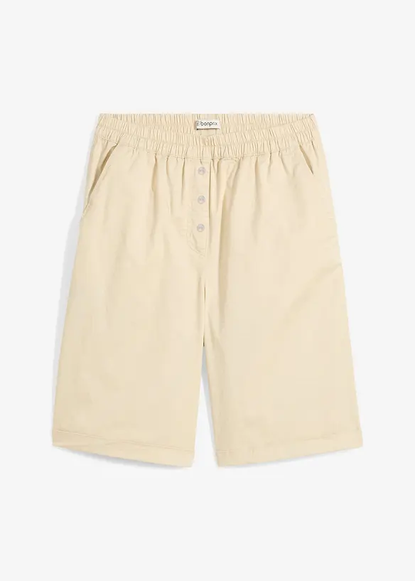 Bermuda effet paper touch en coton extensible, bonprix