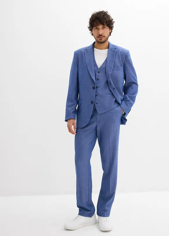 Costume 3 pièces avec gilet croisé, Regular, bonprix