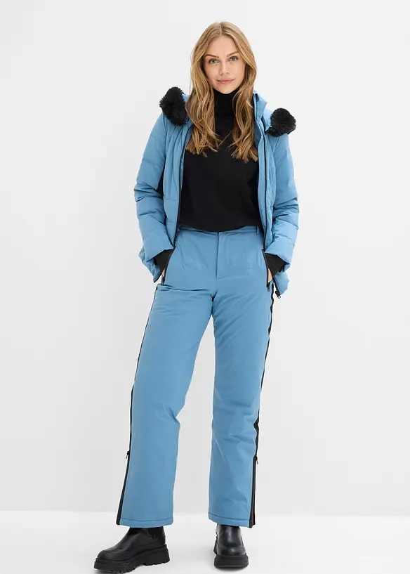 Pantalon de ski chaudement rembourr&eacute; avec pare-neige, bonprix