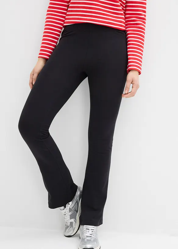 Lot de 2 leggings évasés, bonprix