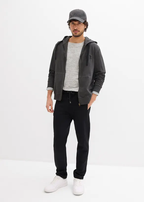 Pantalon de jogging en coton avec poches zippées pratiques, bonprix