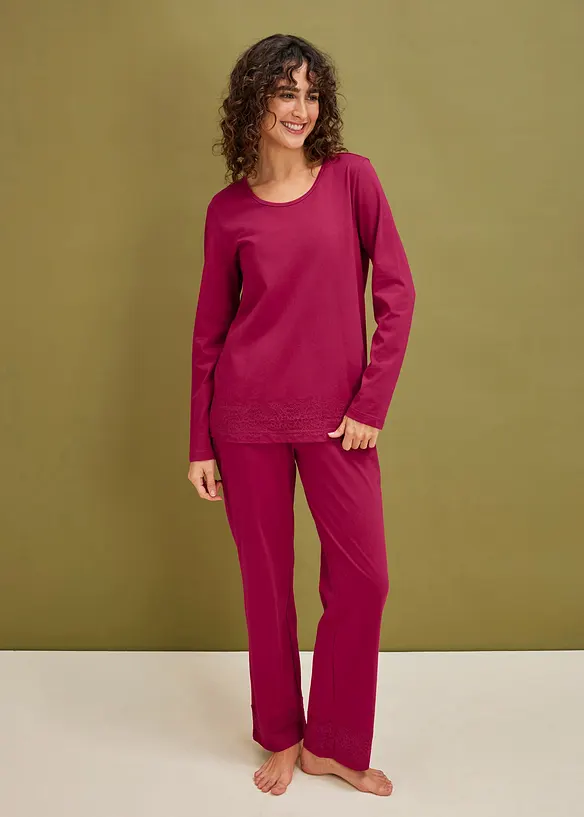 Pyjama avec dentelle, bonprix