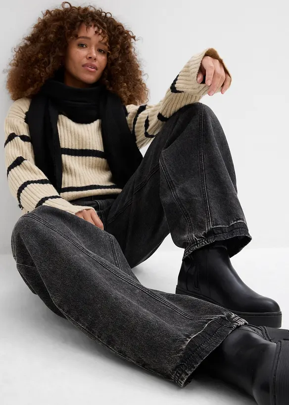 Jean Balloon taille mi-haute, bonprix