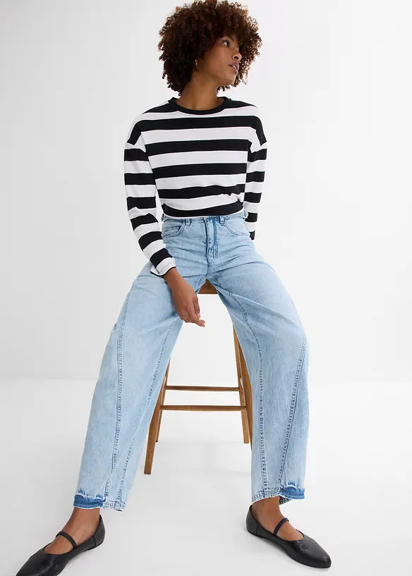 Jean Balloon taille mi-haute, bonprix