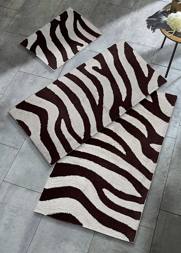 Tapis de bain au motif z&egrave;bre, bonprix
