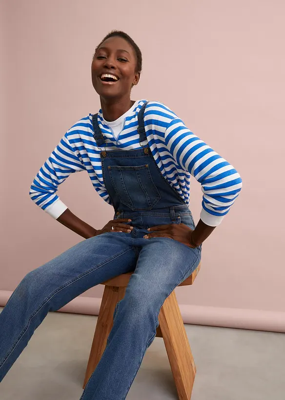 Salopette en jean Boyfriend, bonprix