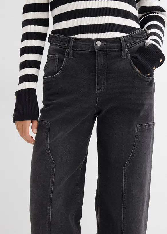 Jean large taille mi-haute, bonprix