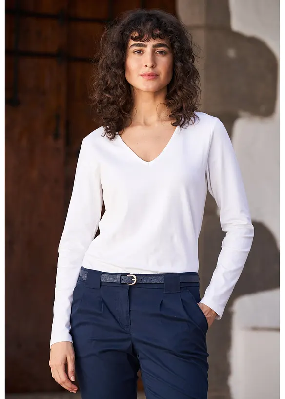 T-shirt manches longues 100% coton, bonprix