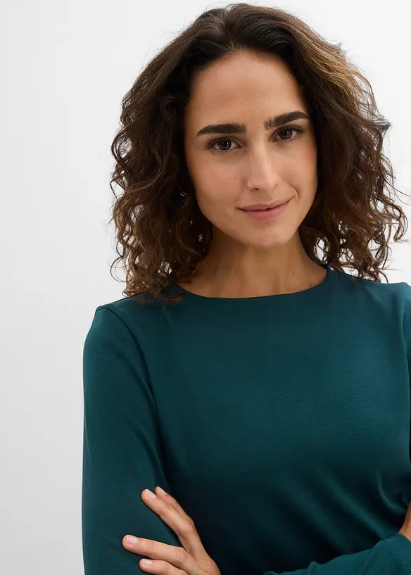 T-shirt manches longues 100% coton, bonprix