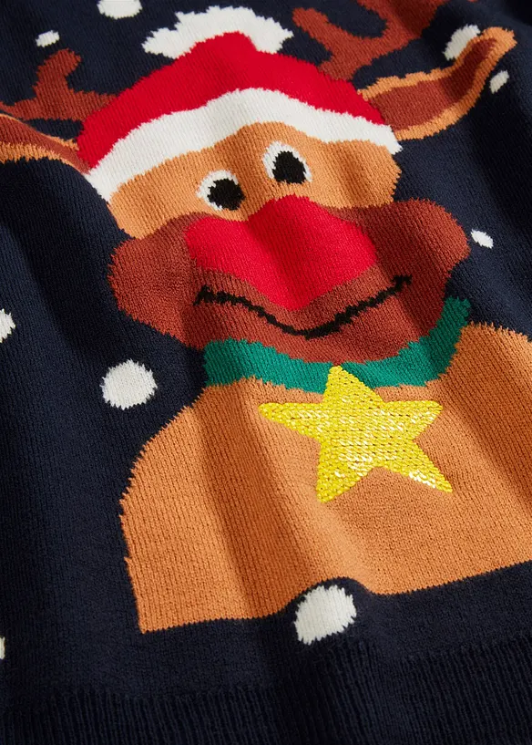 Pull de No&euml;l en fine maille, bonprix