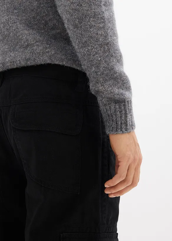 Pantalon cargo en coton robuste, coupe droite et loose, bonprix