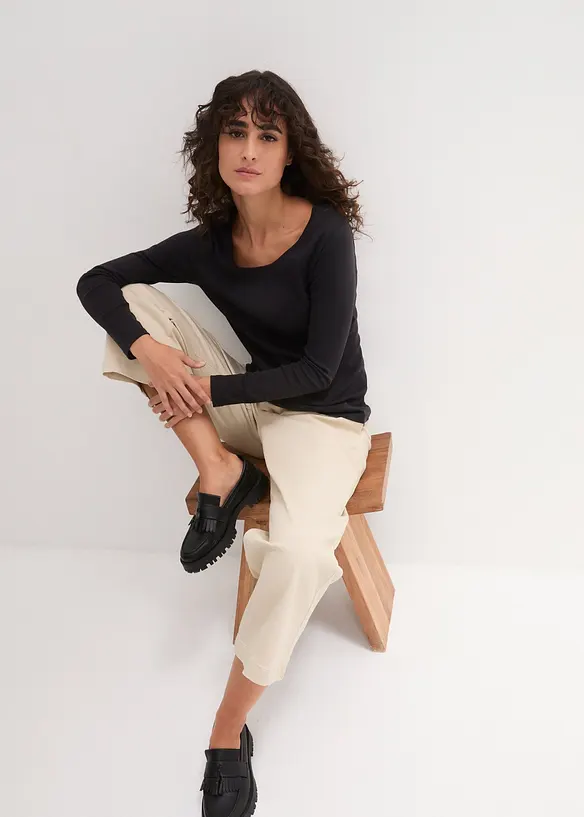 T-shirt manches longues 100% coton, bonprix