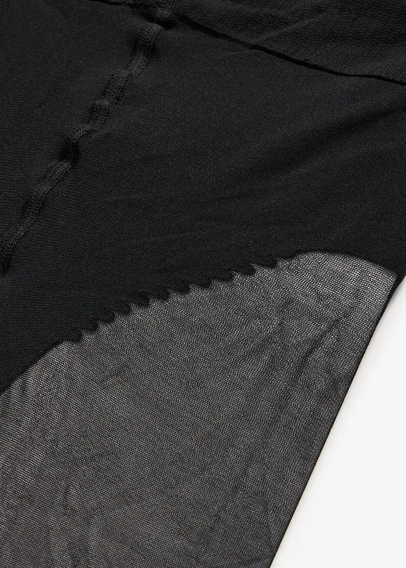 Collant transparent slip&eacute; avec ceinture confort 30D, bonprix