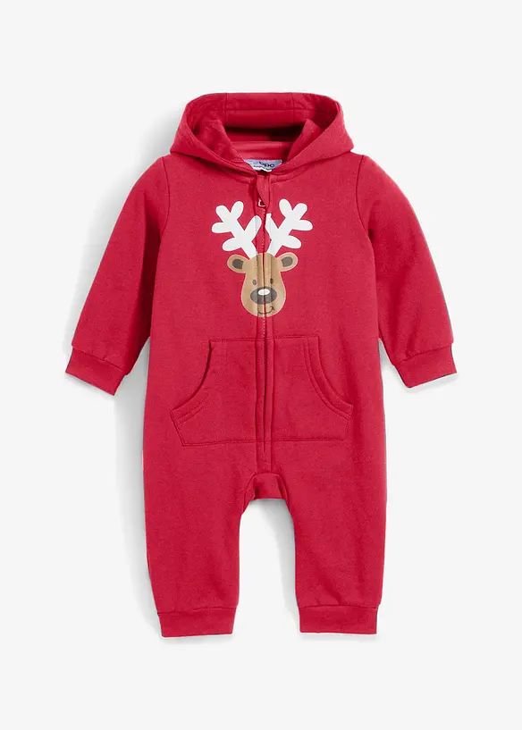 Grenouillère bébé de Noël en molleton de coton, bonprix