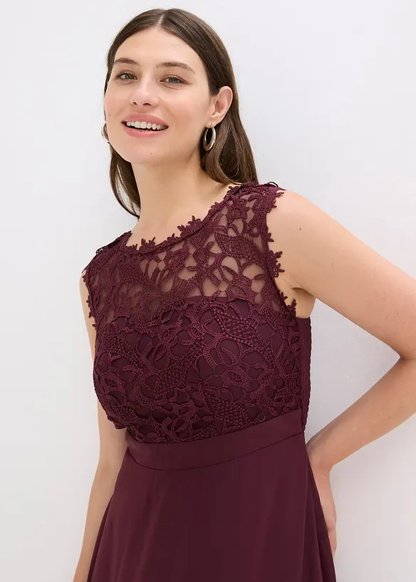 Robe longue avec dentelle, bonprix