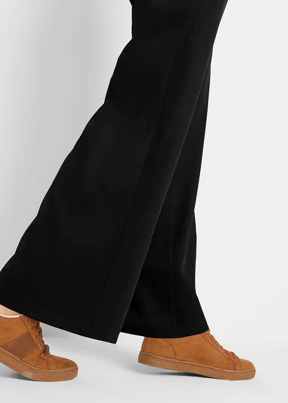 Pantalon large à pinces et taille élastiquée, bonprix