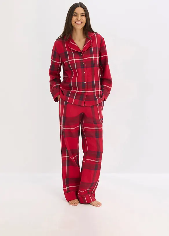 Pyjama en douce flanelle de coton avec pochette cadeau, bonprix