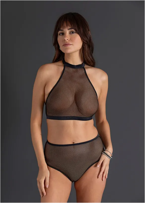 Bralette dos nu et string taille haute (ens. 2 pces), bonprix