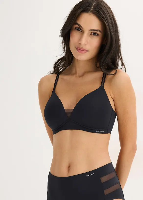 Soutien-gorge &agrave; coques Feel Comfort, empi&egrave;cement mesh, sans armatures, bonprix