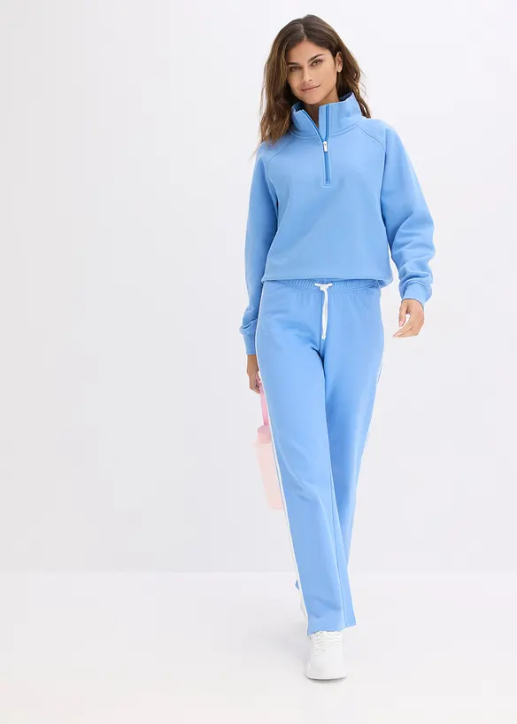 Lot de 2 pantalons en molleton &eacute;pais 100% coton, bonprix