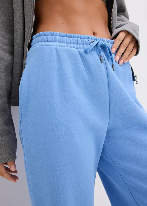 Jogging taille haute 100% coton, bonprix