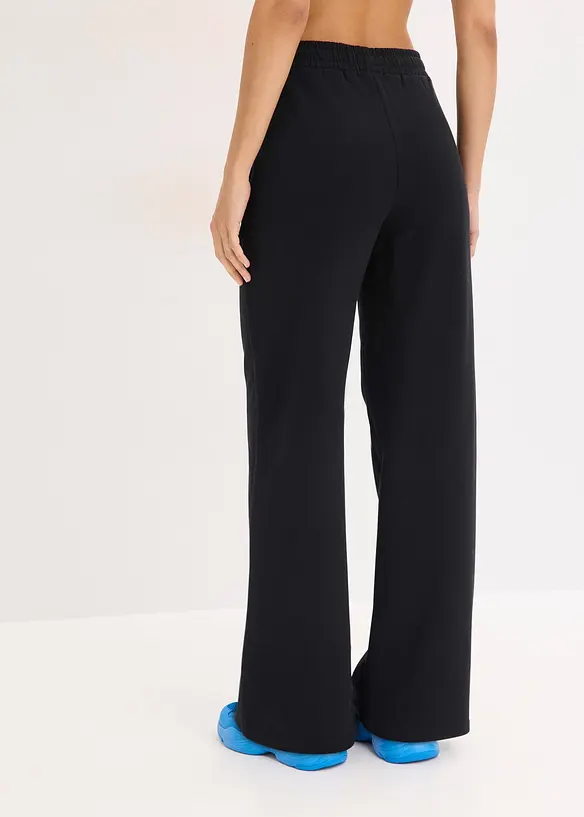 Jogging taille haute 100% coton, bonprix