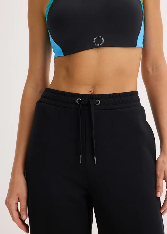 Jogging taille haute 100% coton, bonprix