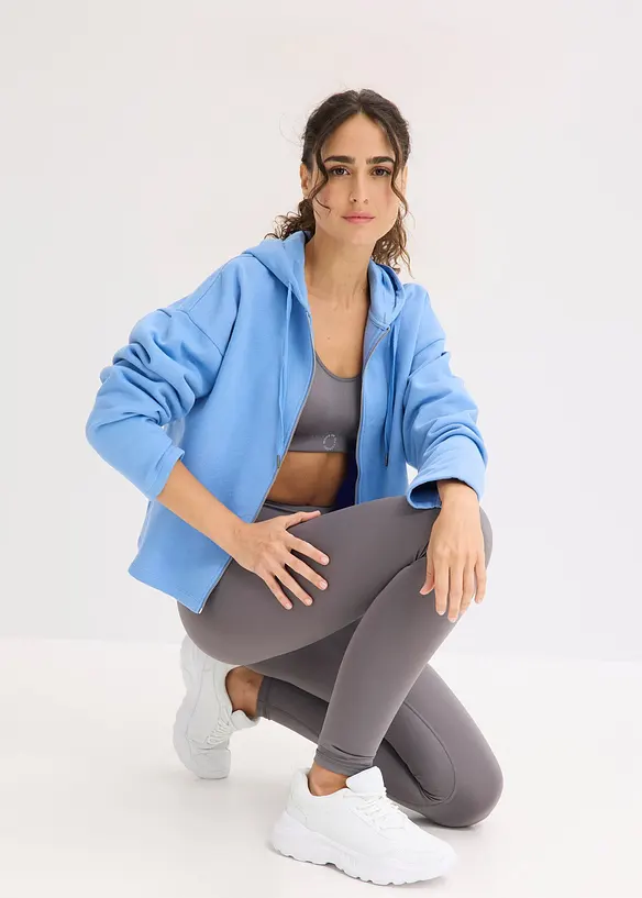 Sweat zipp&eacute; 100% coton, bonprix