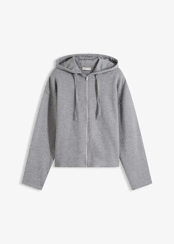 Sweat zipp&eacute; 100% coton, bonprix