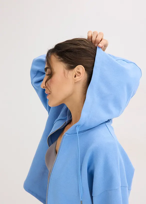 Sweat zipp&eacute; 100% coton, bonprix