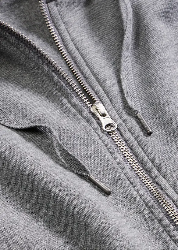 Sweat zipp&eacute; 100% coton, bonprix