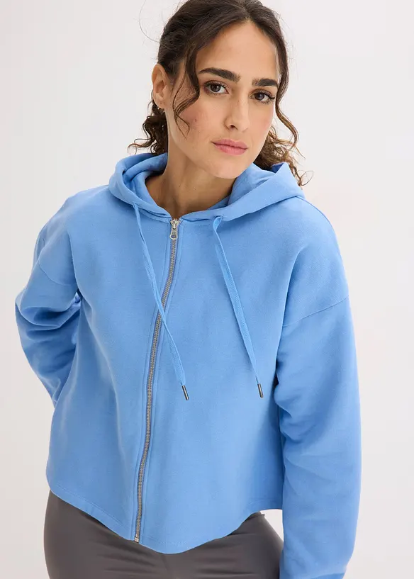Sweat zipp&eacute; 100% coton, bonprix