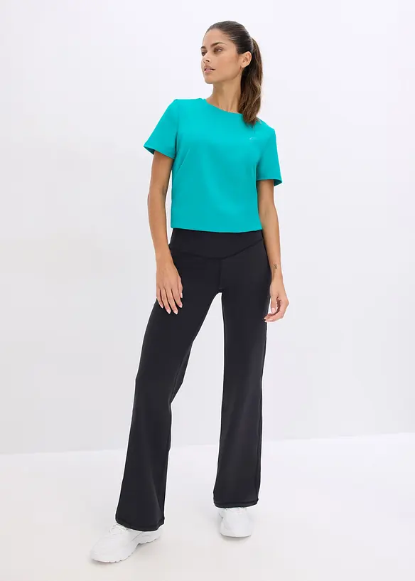 Legging de sport en mati&egrave;re toucher coton, coupe droite, bonprix