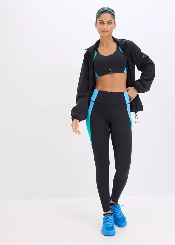 Legging de sport confortable &agrave; bande contrastante, s&eacute;chage rapide, bonprix