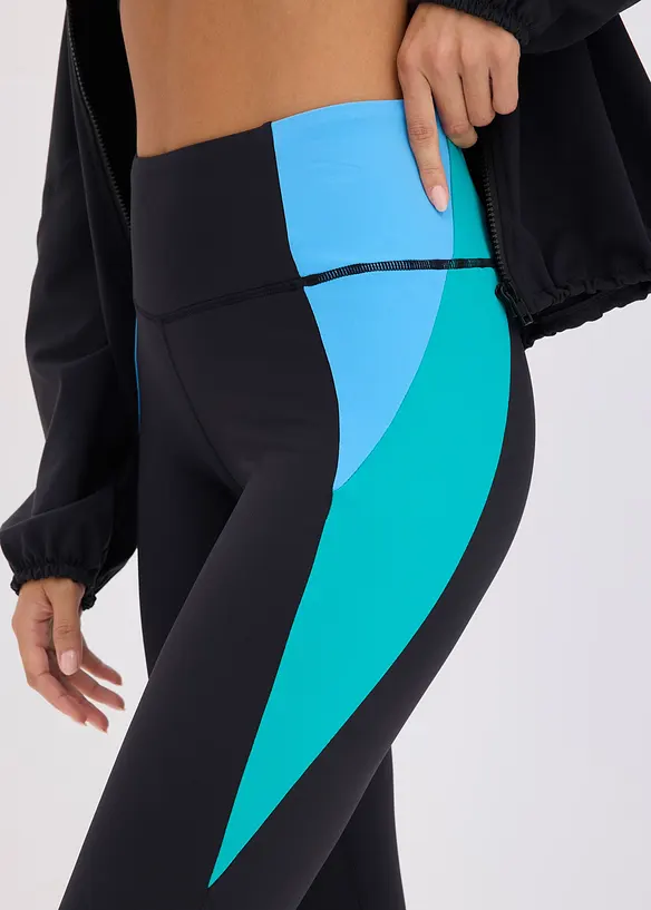 Legging de sport confortable &agrave; bande contrastante, s&eacute;chage rapide, bonprix