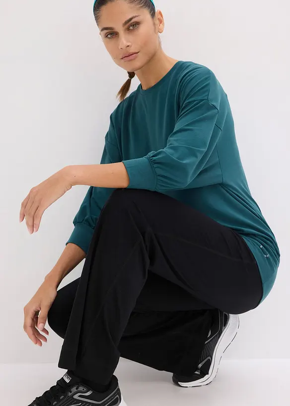 T-shirt de sport oversize &agrave; manches 3/4, s&eacute;chage rapide, bonprix