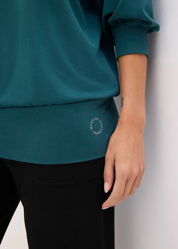 T-shirt de sport oversize &agrave; manches 3/4, s&eacute;chage rapide, bonprix