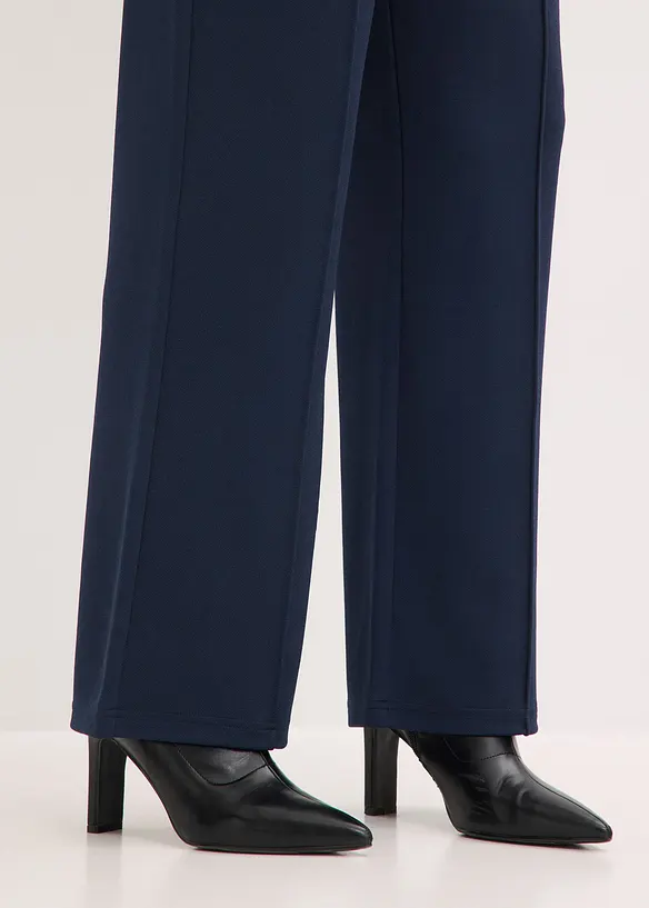 Pantalon &eacute;lastiqu&eacute; en interlock &eacute;pais, bonprix