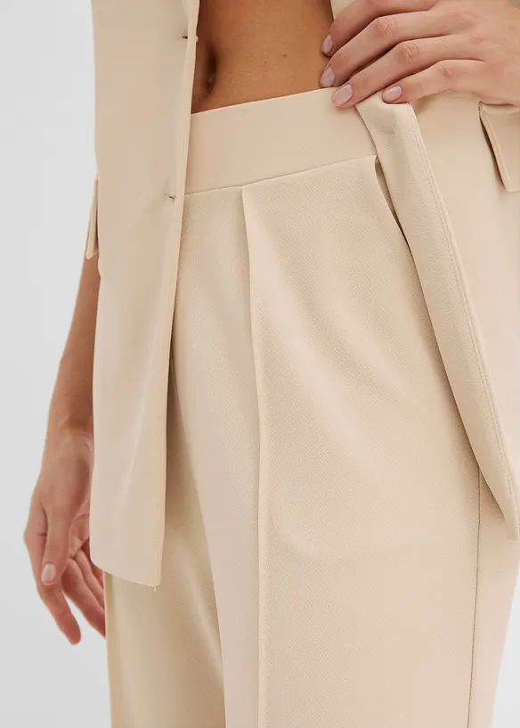 Pantalon élastiqué en interlock épais, bonprix