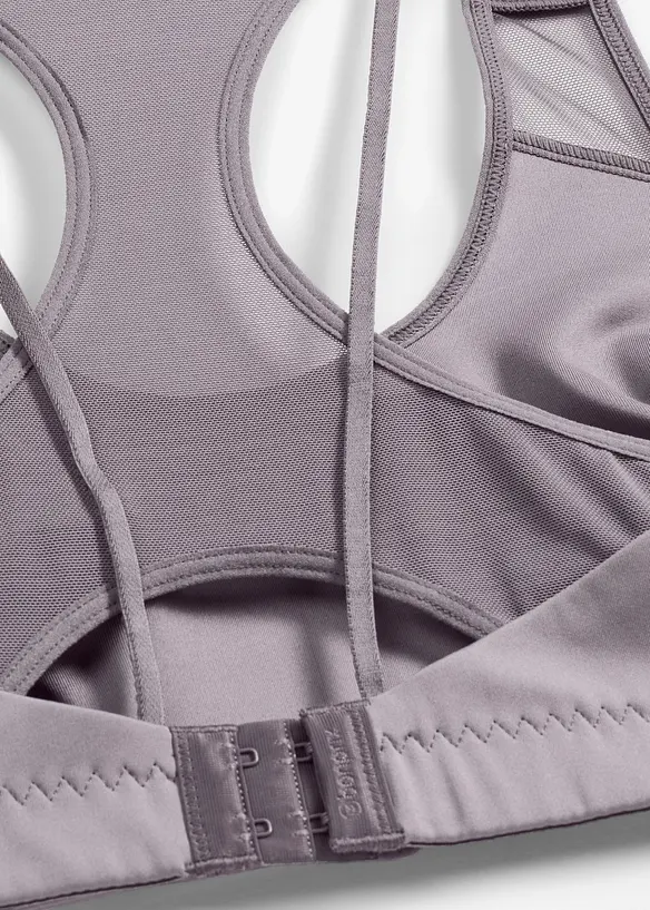 Soutien-gorge de sport l&eacute;g&egrave;rement brillant, maintien mod&eacute;r&eacute;, bonprix