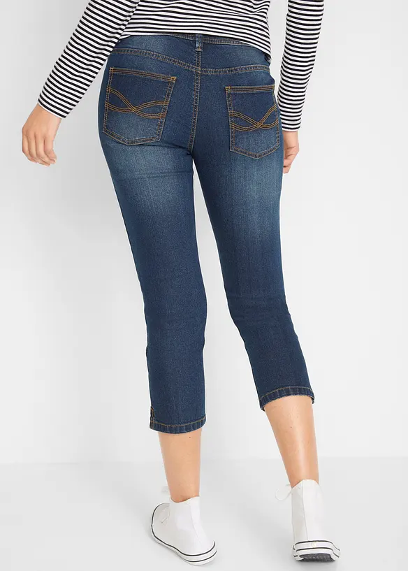 Jean slim taille mi-haute, raccourci, bonprix
