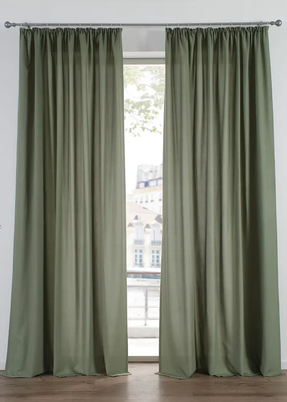 Lot de 2 rideaux en microfibre, bonprix