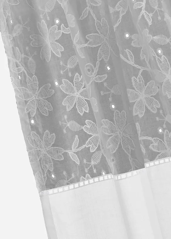 Rideau en coton avec broderie (1 pce), bonprix