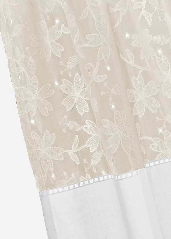 Rideau en coton avec broderie (1 pce), bonprix