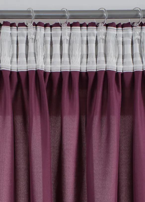 Lot de 2 rideaux en microfibre, bonprix