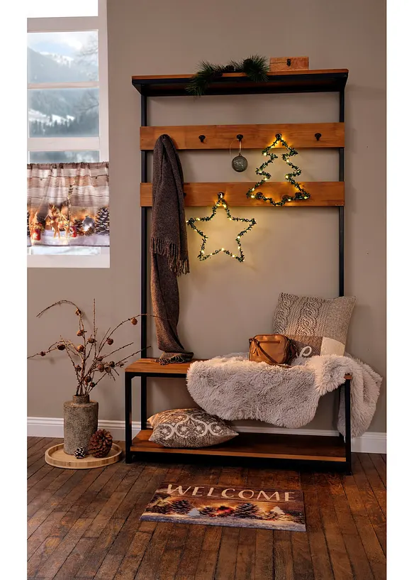 D&eacute;co suspendue LED en forme de sapin/d'&eacute;toile (ens. 2 pces), bonprix