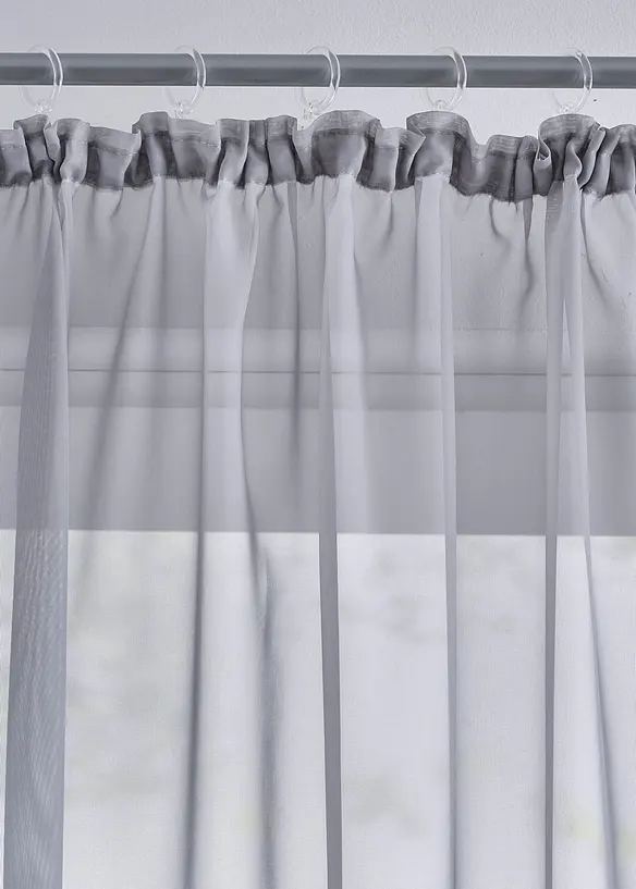 Lot de 2 voilages unis, bonprix