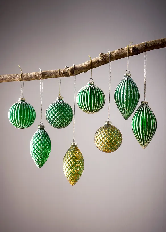 Lot de 8 boules de No&euml;l, bonprix