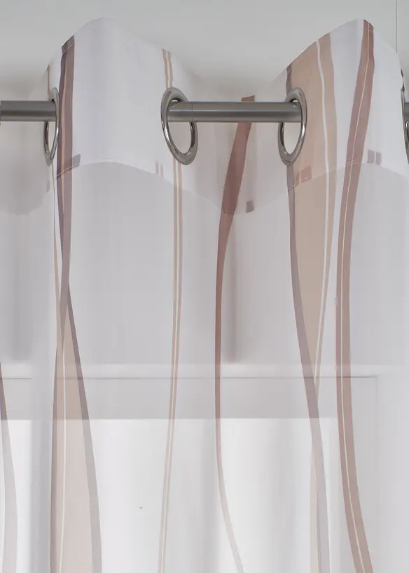 Voilage imprim&eacute; vagues (1 pce), bonprix